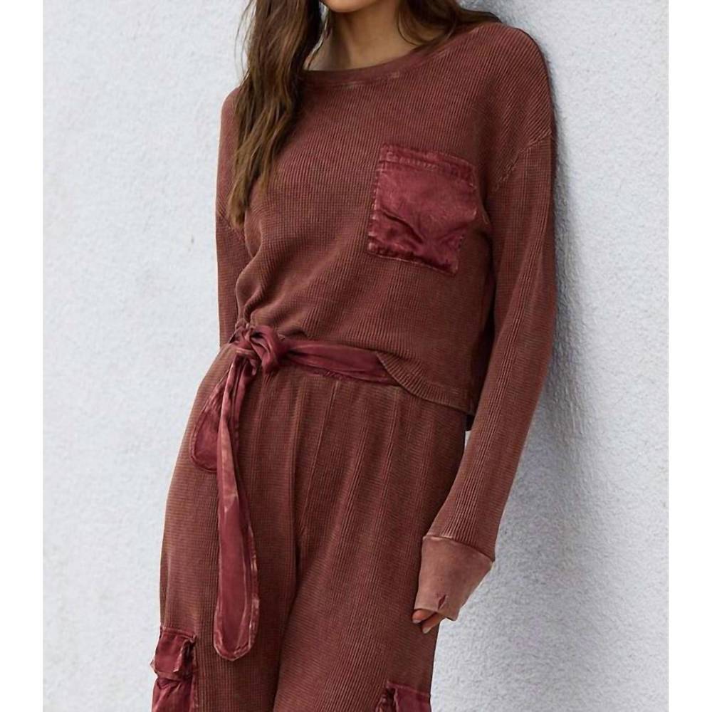 NEW LAMADE damon pocket tee in cognac